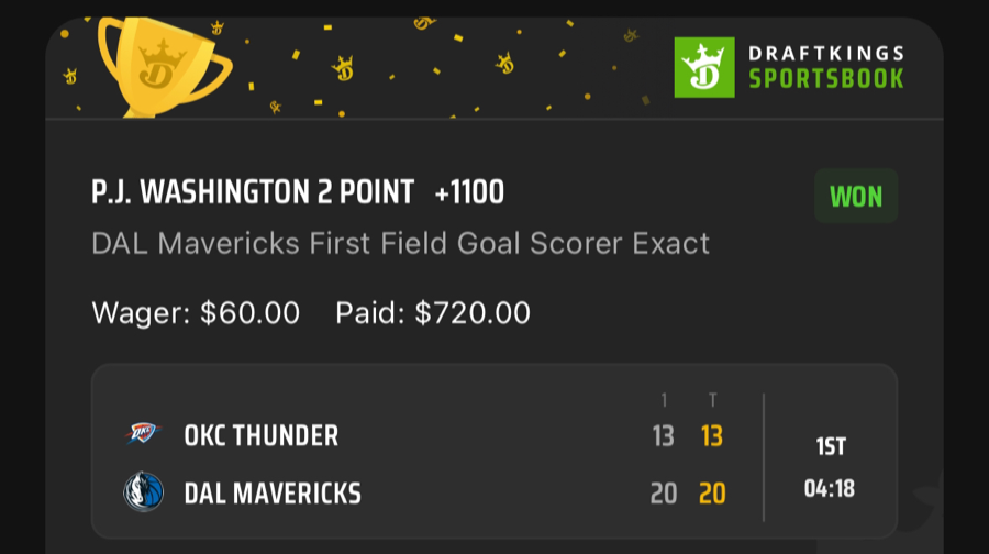 Hall of Fame betting receipt