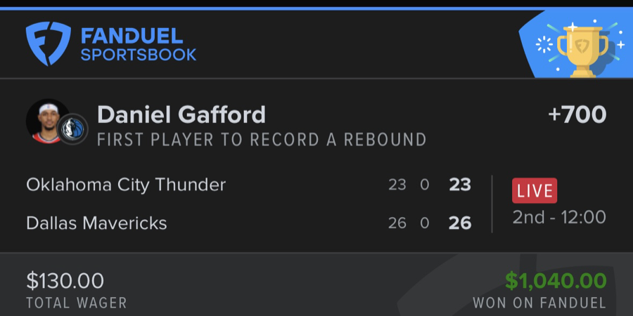 Hall of Fame betting receipt