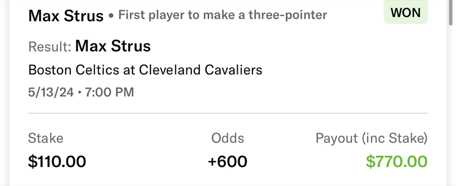 Hall of Fame betting receipt