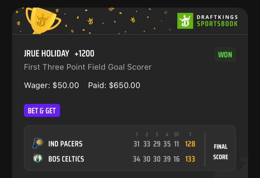 Hall of Fame betting receipt