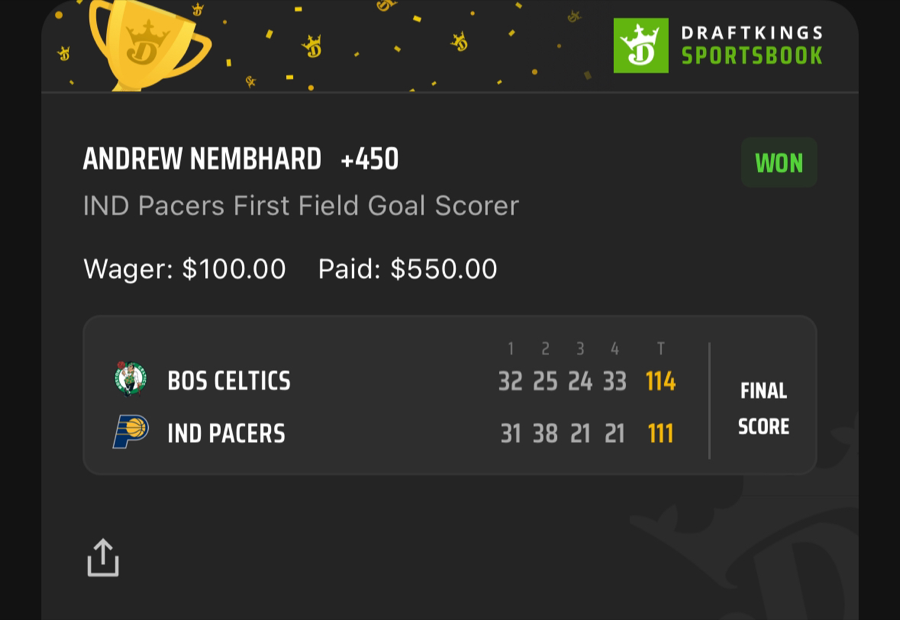 Hall of Fame betting receipt