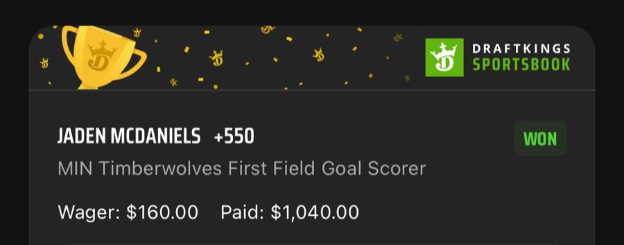 Hall of Fame betting receipt