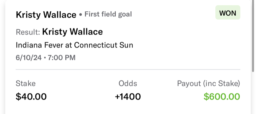 Hall of Fame betting receipt