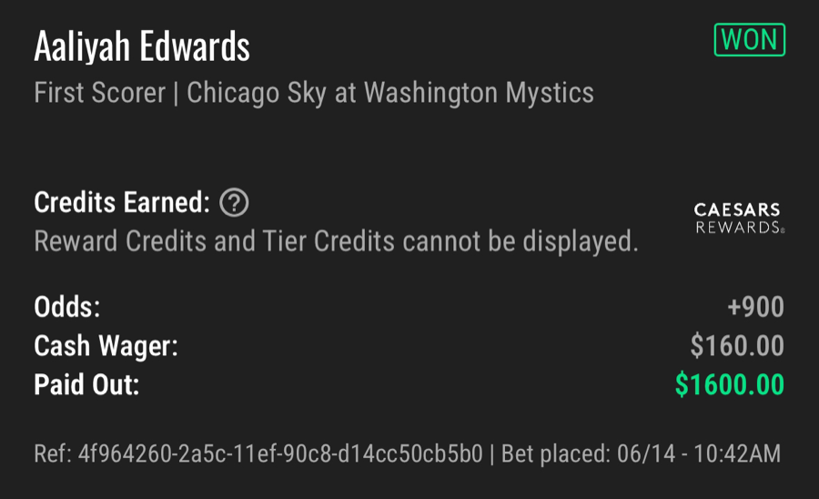 Hall of Fame betting receipt