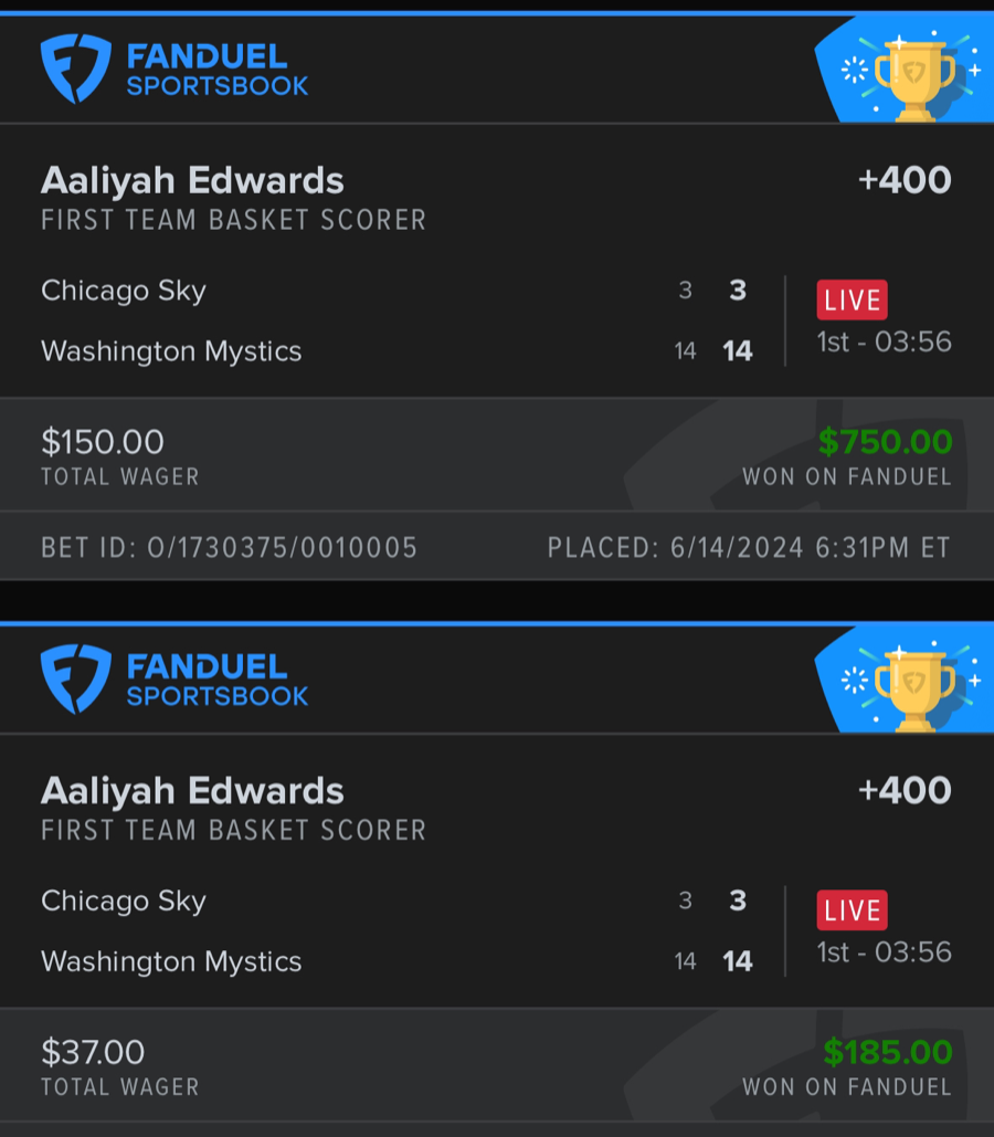 Hall of Fame betting receipt