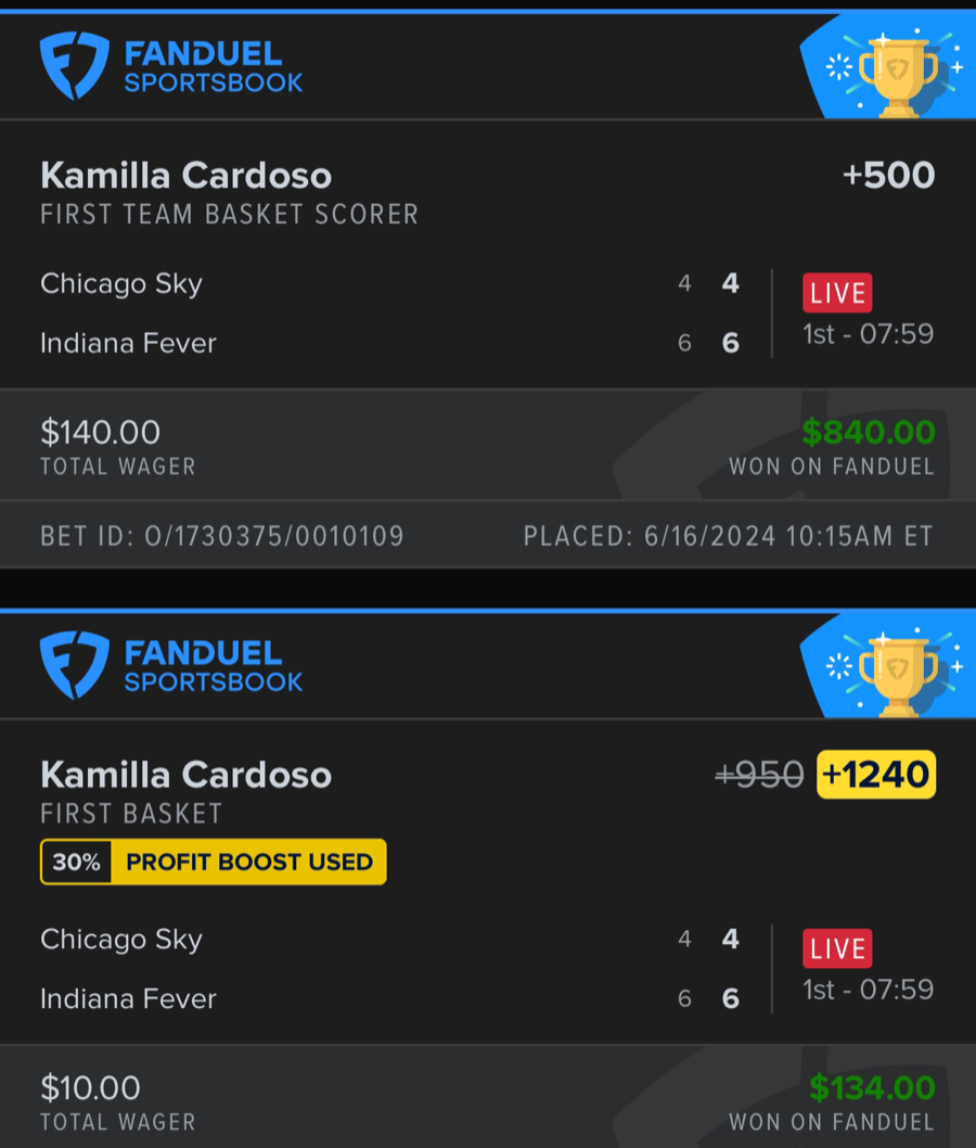 Hall of Fame betting receipt