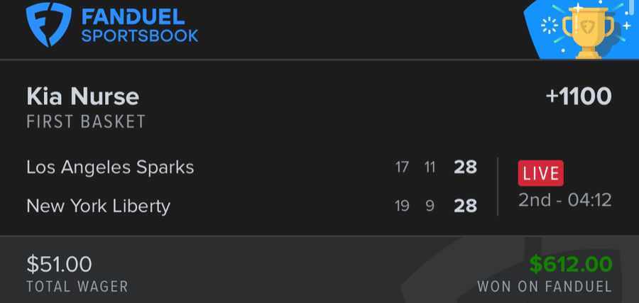 Hall of Fame betting receipt