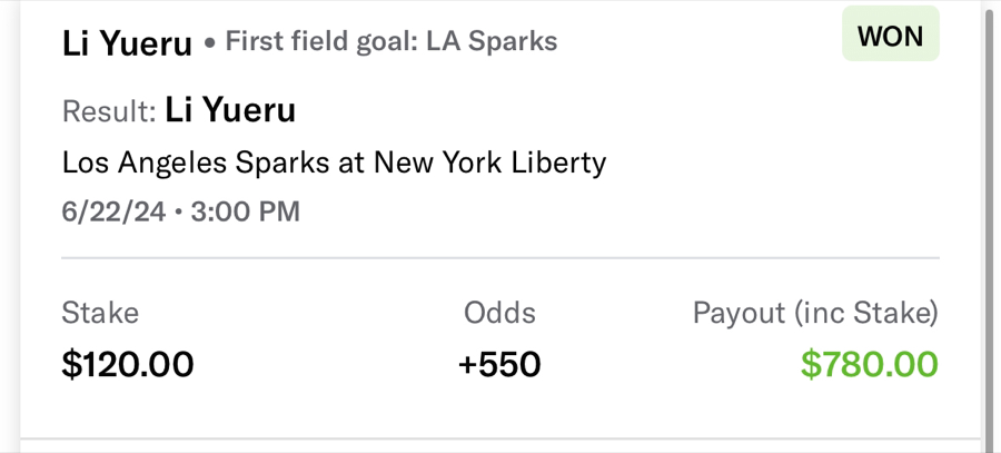 Hall of Fame betting receipt