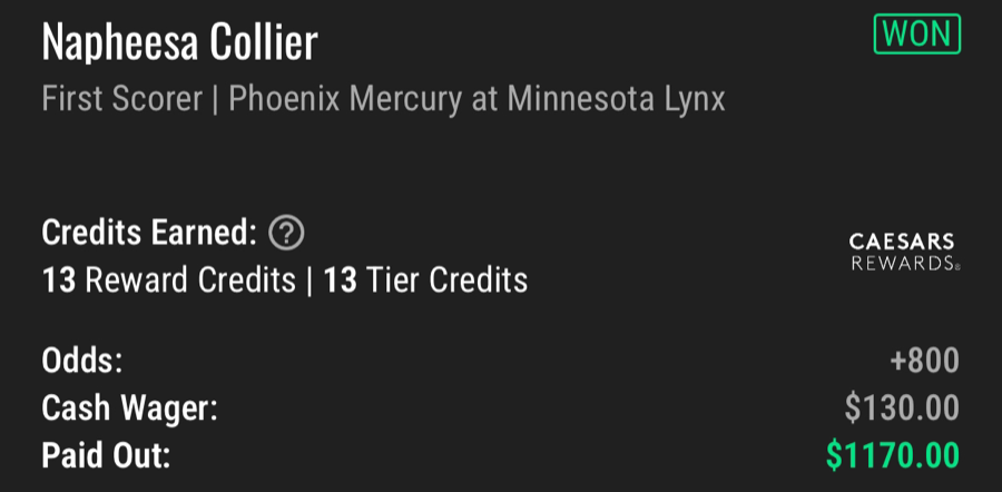 Hall of Fame betting receipt