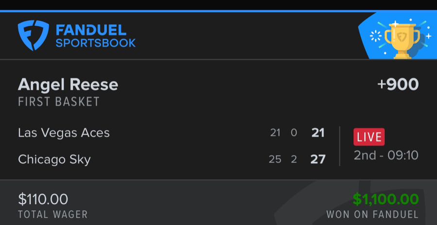 Hall of Fame betting receipt