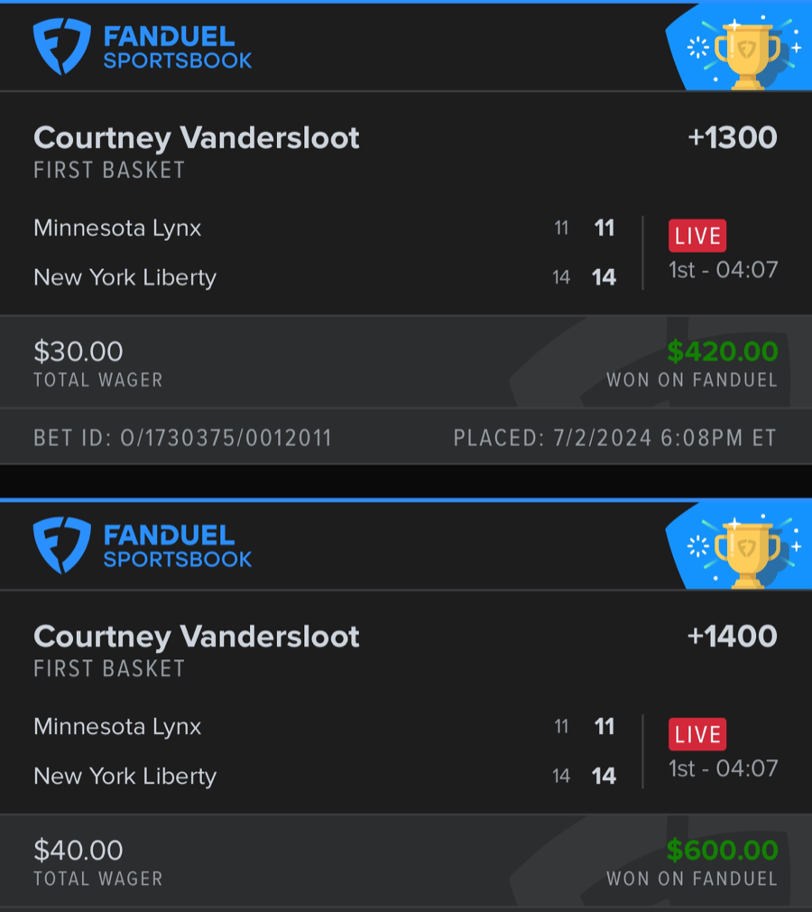 Hall of Fame betting receipt