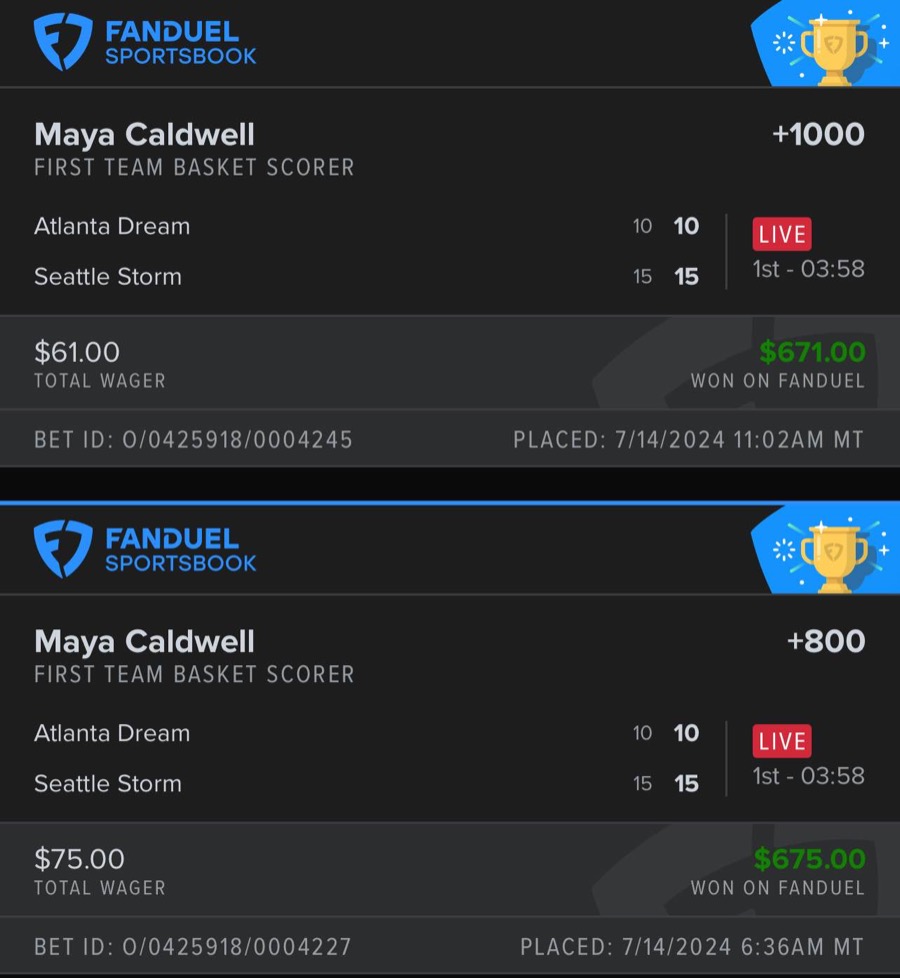 Hall of Fame betting receipt