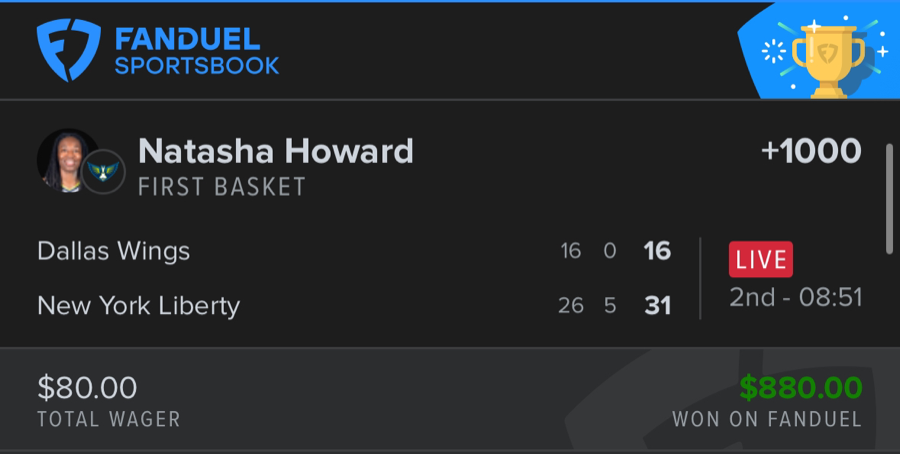 Hall of Fame betting receipt