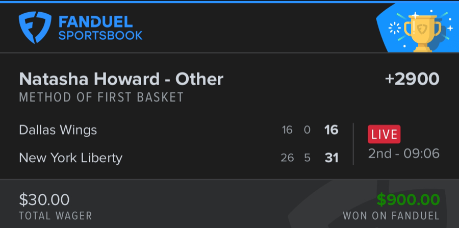 Hall of Fame betting receipt