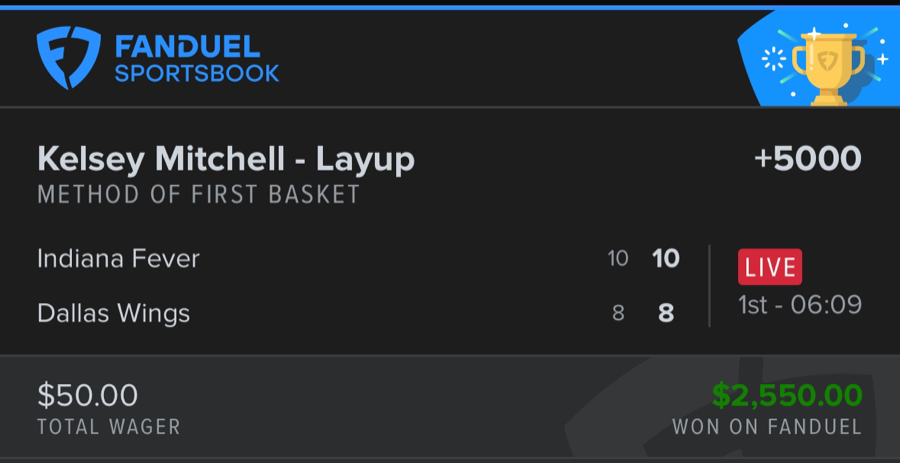 Hall of Fame betting receipt