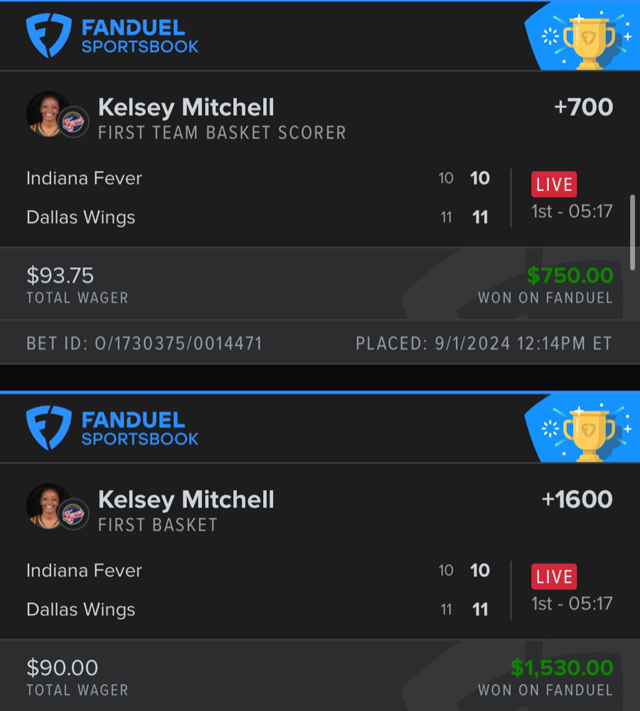 Hall of Fame betting receipt