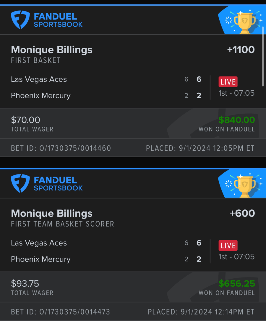 Hall of Fame betting receipt