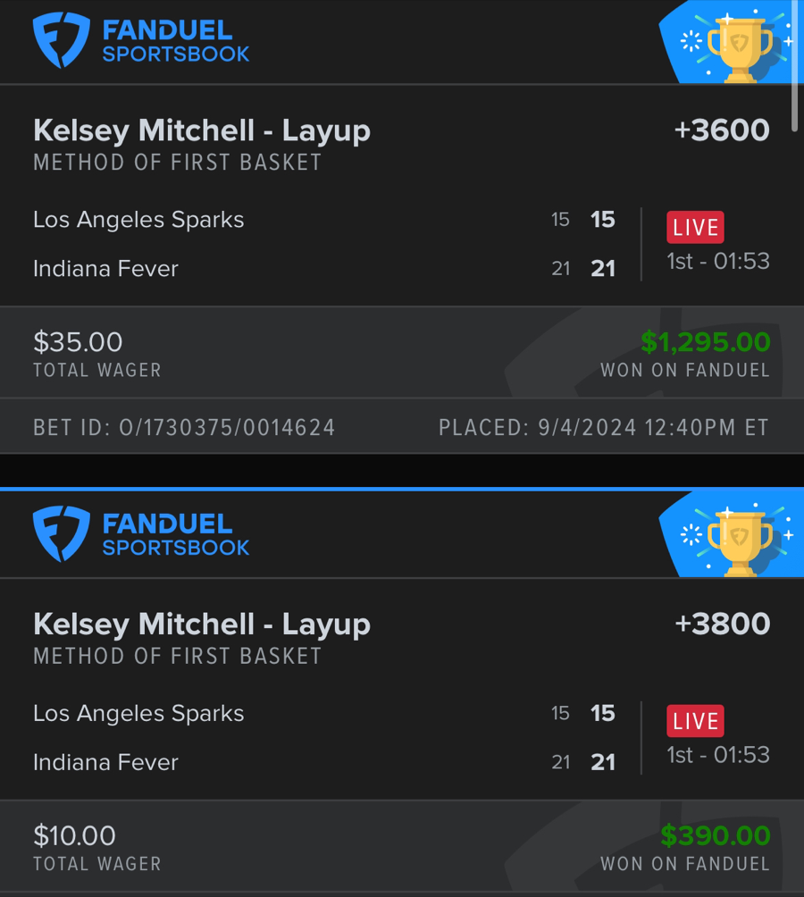 Hall of Fame betting receipt