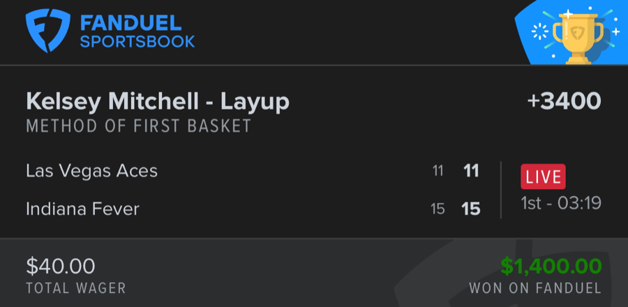 Hall of Fame betting receipt