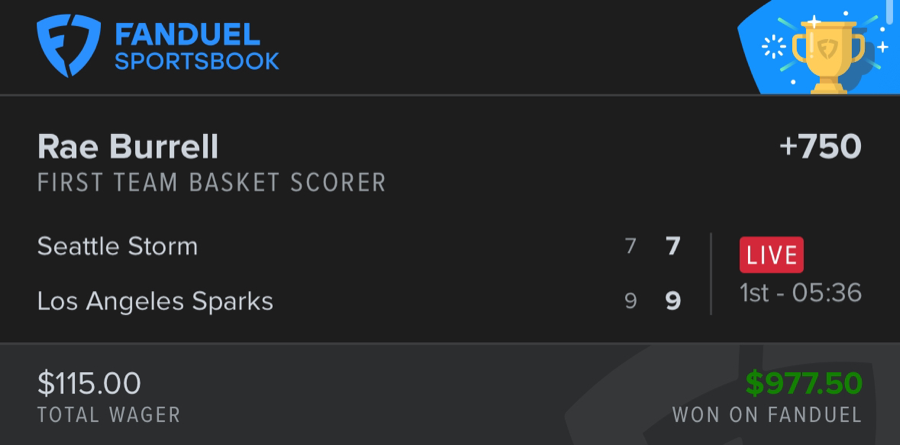 Hall of Fame betting receipt