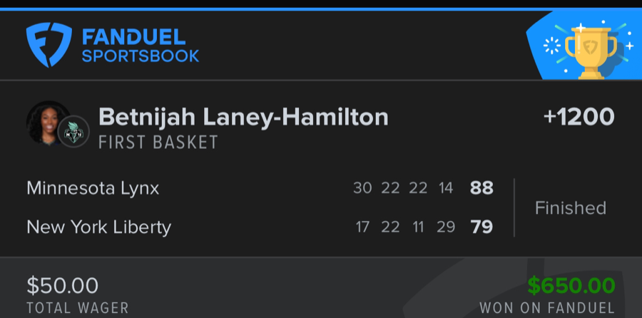 Hall of Fame betting receipt