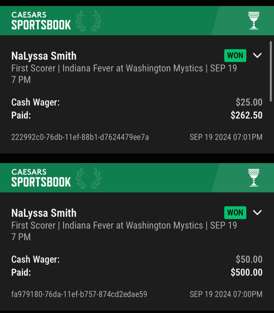 Hall of Fame betting receipt