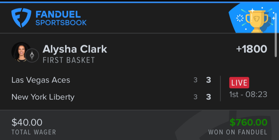 Hall of Fame betting receipt