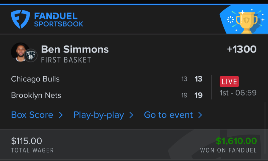 Hall of Fame betting receipt