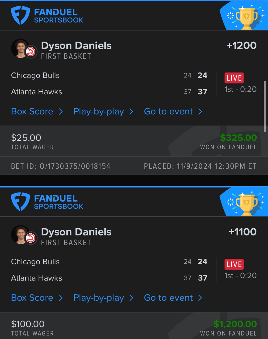 Hall of Fame betting receipt