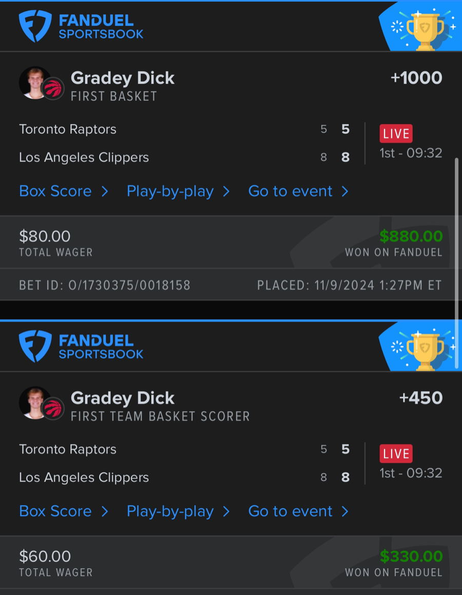 Hall of Fame betting receipt