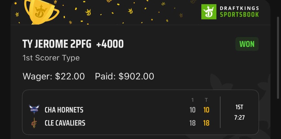 Hall of Fame betting receipt