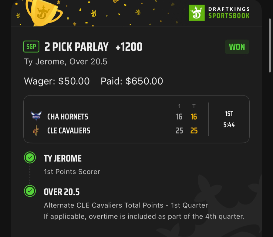 Hall of Fame betting receipt