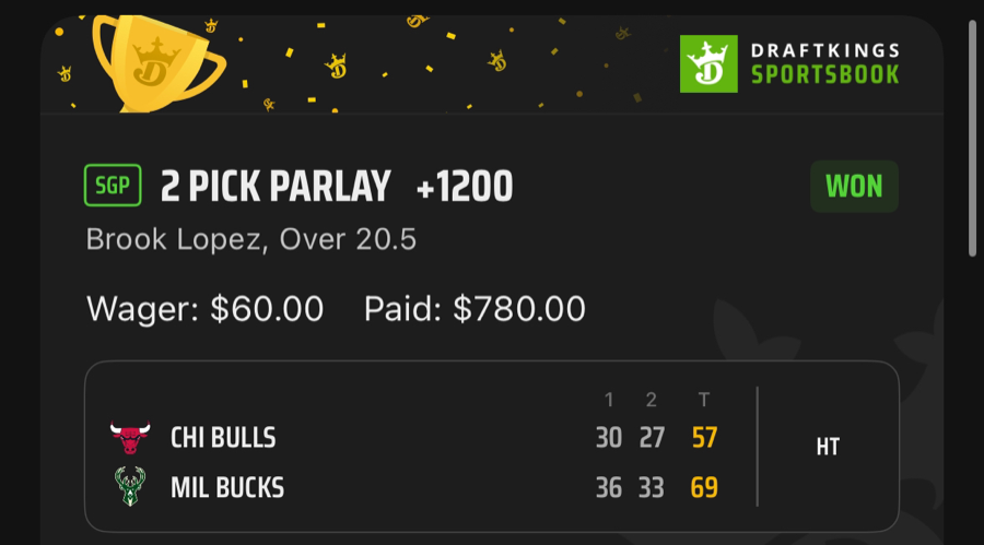 Hall of Fame betting receipt