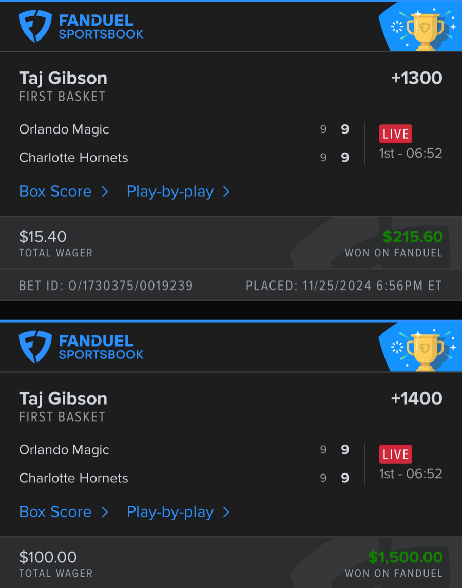 Hall of Fame betting receipt