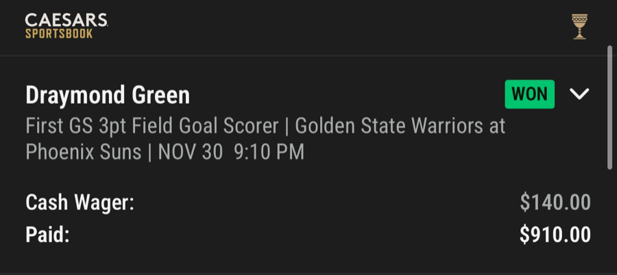 Hall of Fame betting receipt