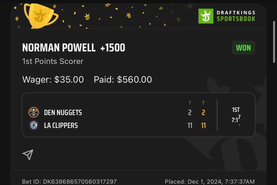 Hall of Fame betting receipt