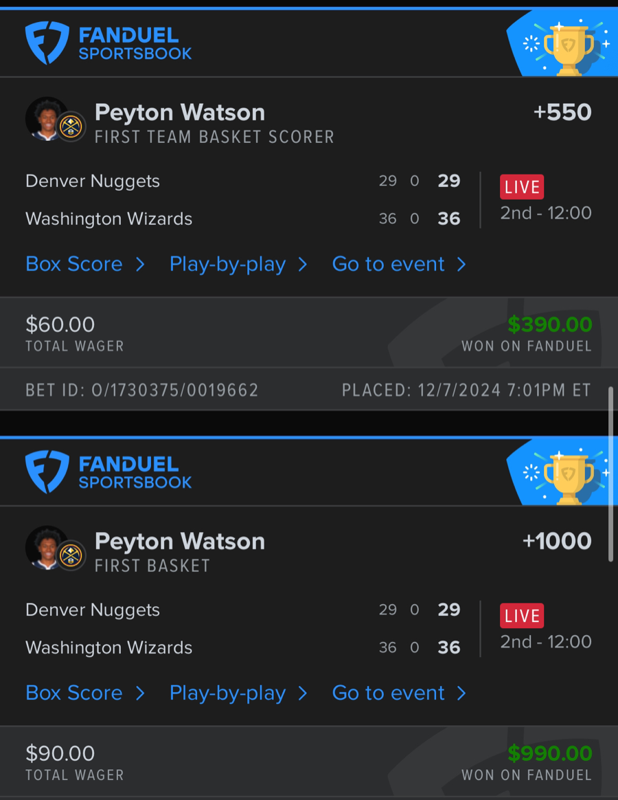 Hall of Fame betting receipt