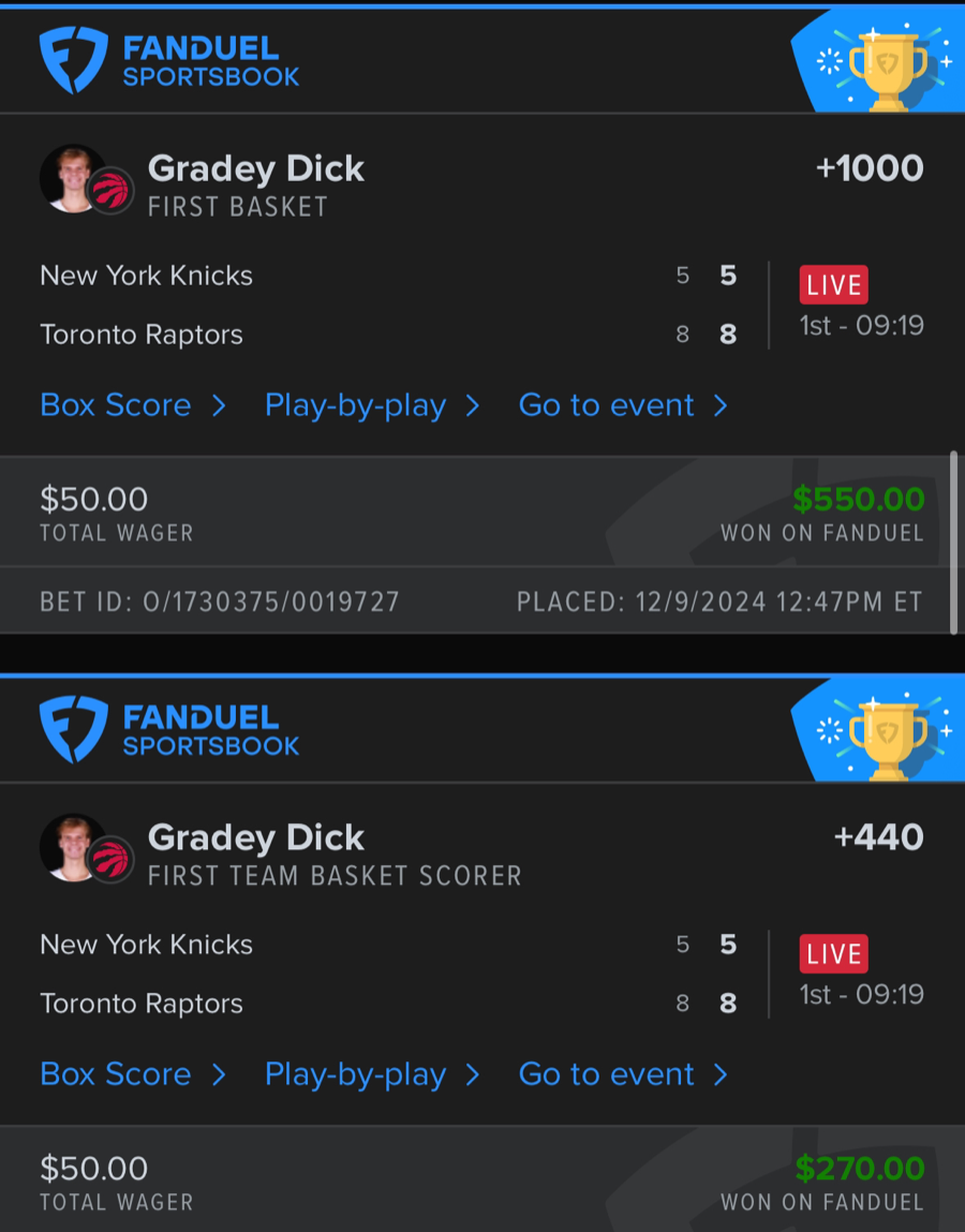 Hall of Fame betting receipt