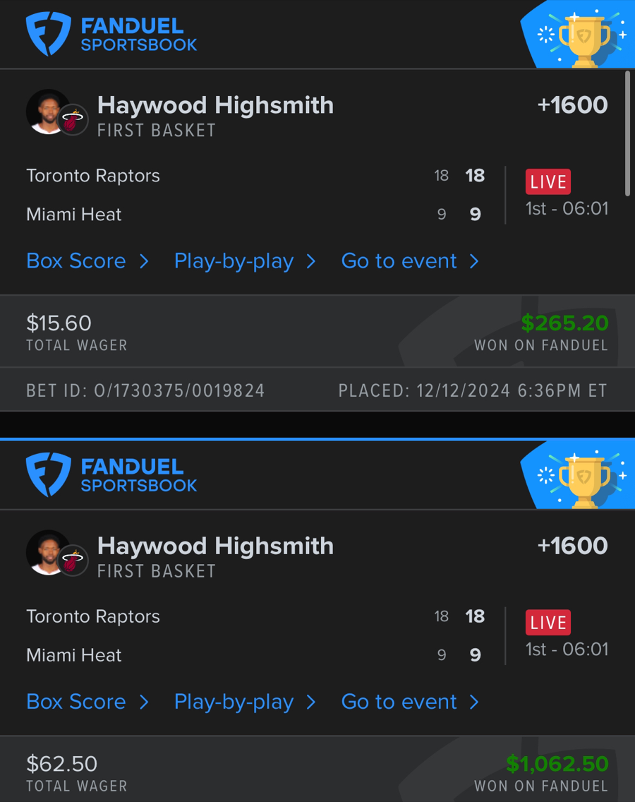 Hall of Fame betting receipt