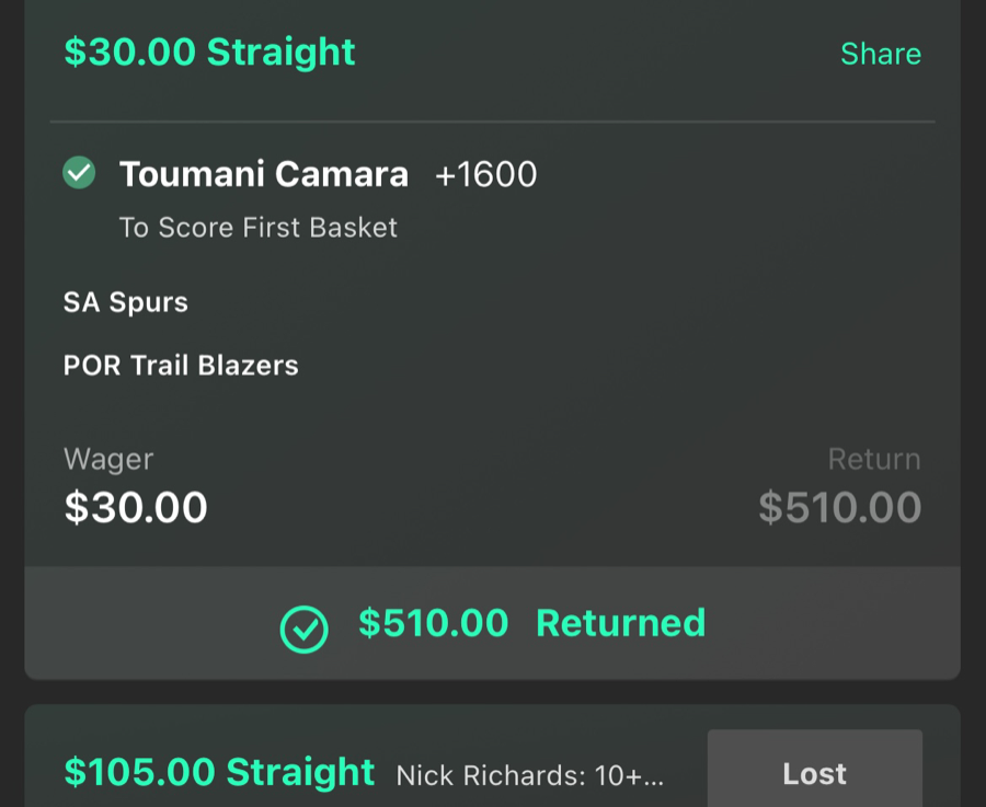 Hall of Fame betting receipt