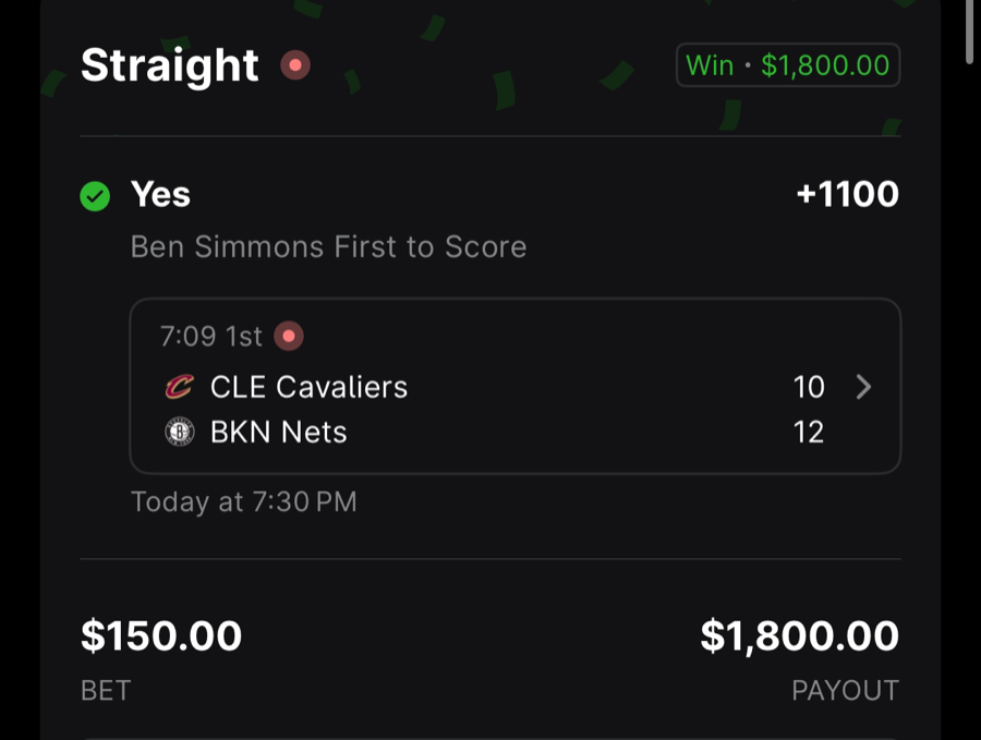 Hall of Fame betting receipt