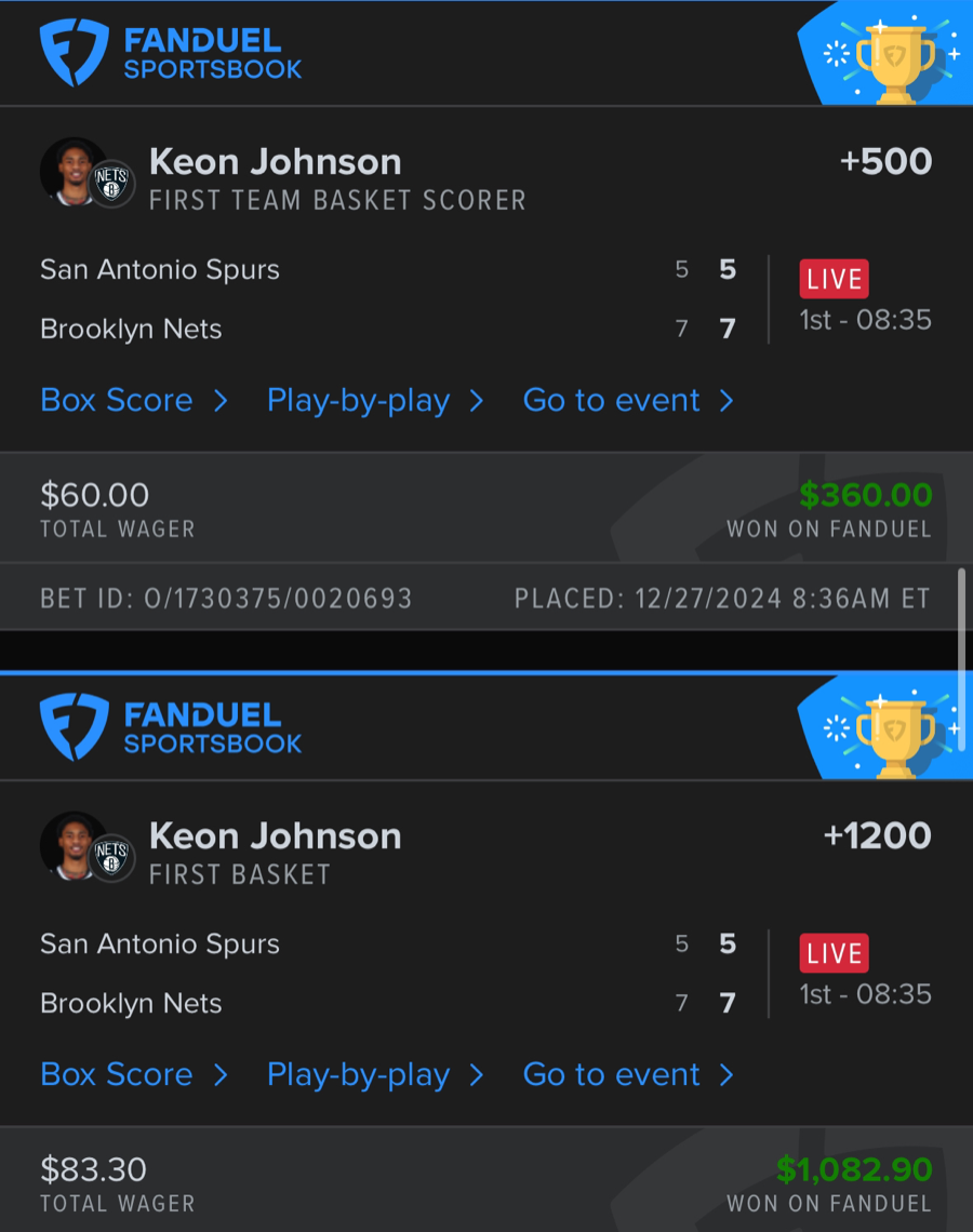 Hall of Fame betting receipt