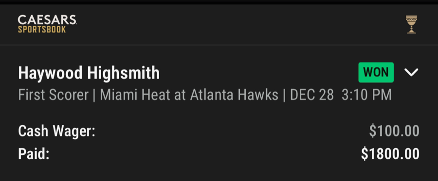 Hall of Fame betting receipt