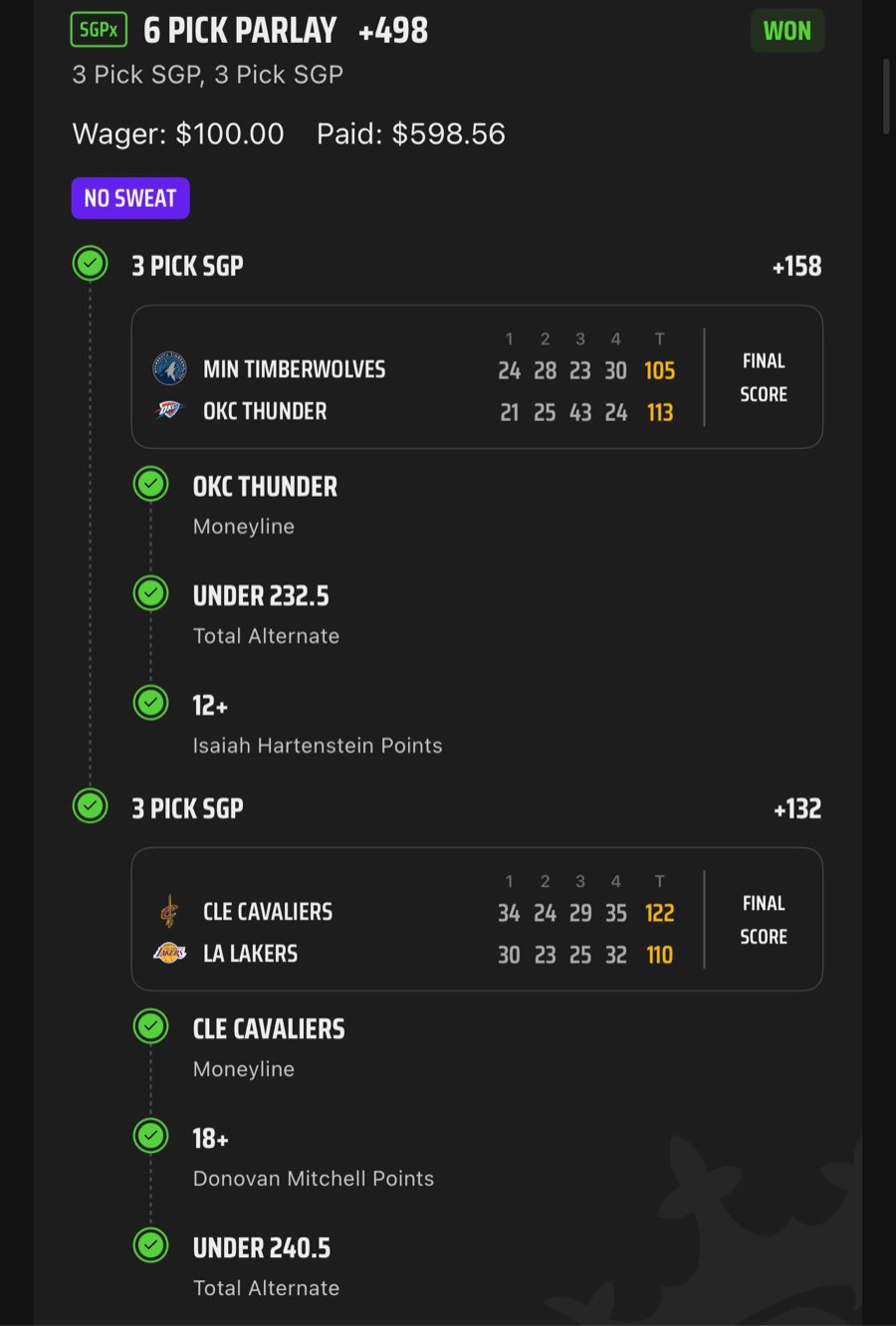 Hall of Fame betting receipt