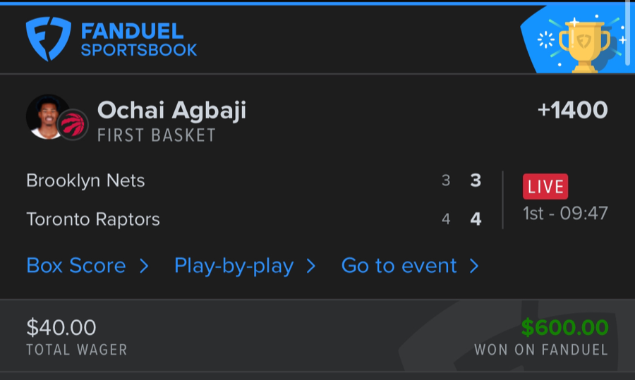 Hall of Fame betting receipt