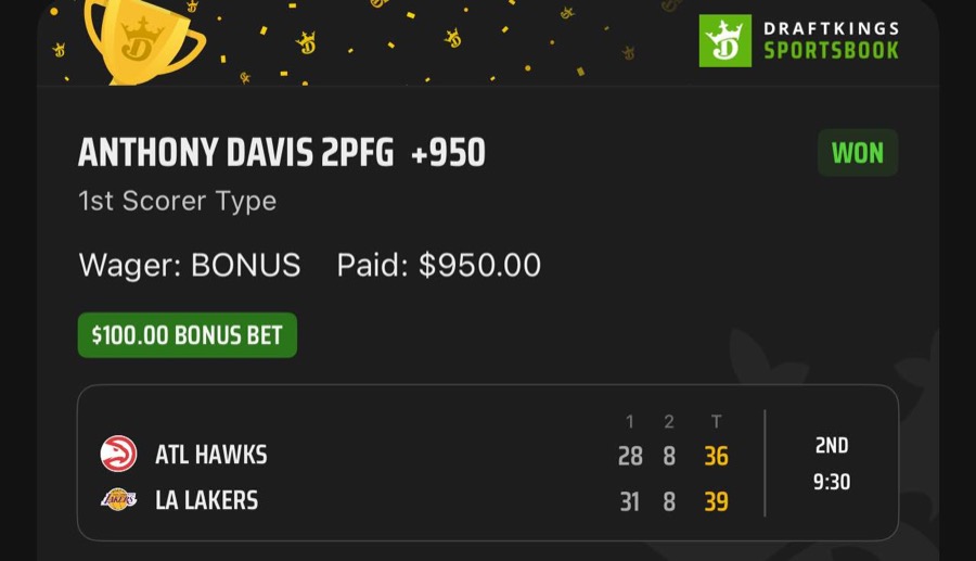 Hall of Fame betting receipt