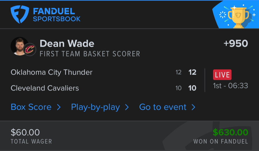 Hall of Fame betting receipt