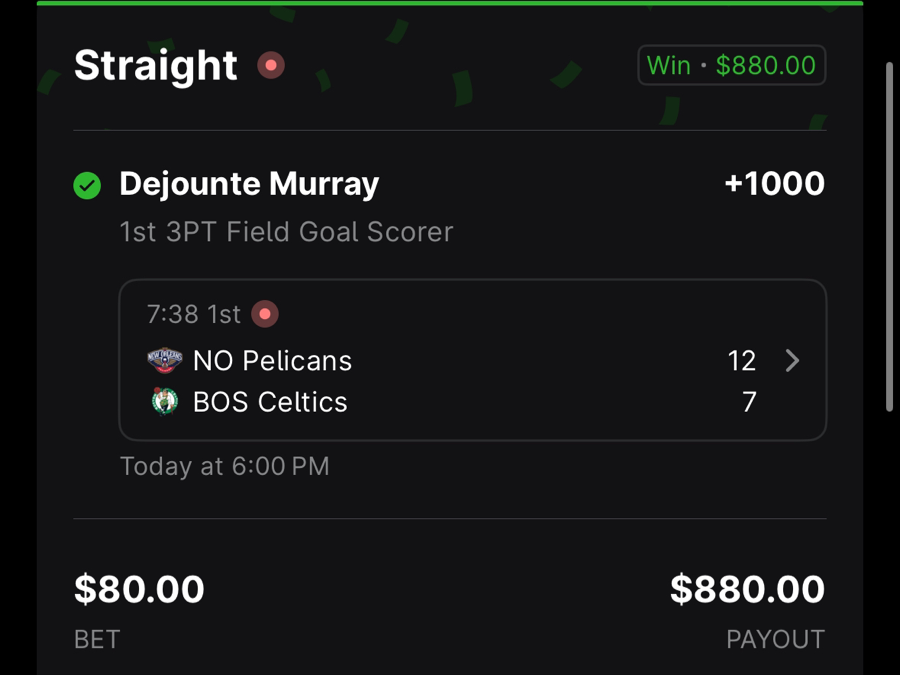 Hall of Fame betting receipt