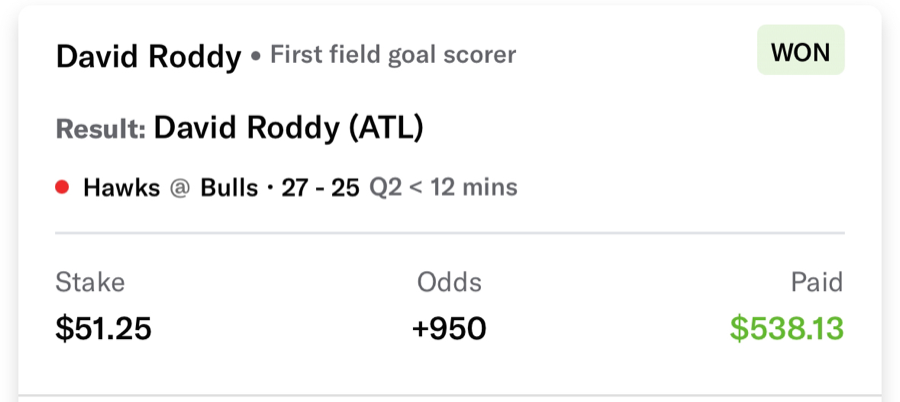 Hall of Fame betting receipt