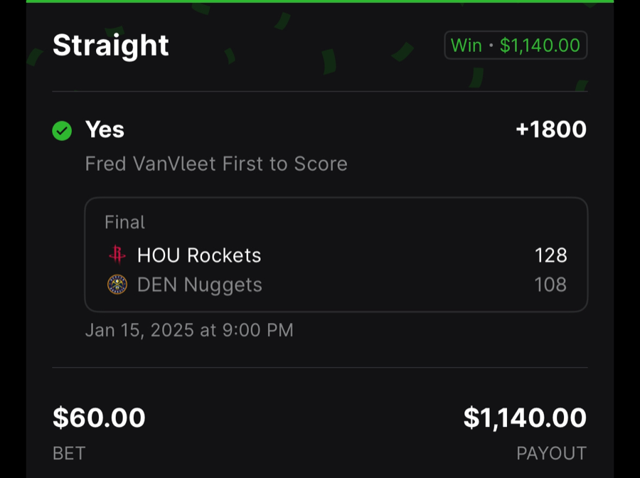 Hall of Fame betting receipt